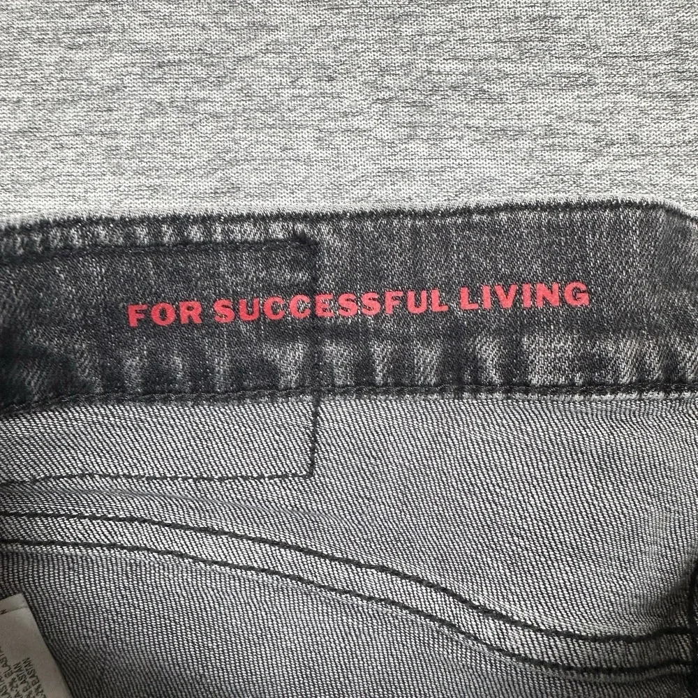 Diesel Jeans Mens 32x32 Black Denim Slim D-Strukt Stretch Distressed Grunge - Picture 7 of 11